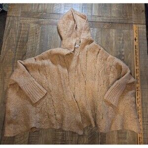 Mes Demoiselles Paris Mohair Acrylic Blend Hooded Cardigan Sweater